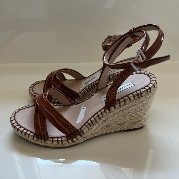 Women’s espadrille, size 5.5, brand Saks Fifth Avenue, colour cognac, NWT - Picture 7 of 9